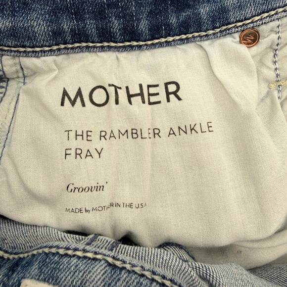 Mother The Rambler Ankle Fray in Medium Wash Groovin' Size 25 Raw Hem - Picture 10 of 10